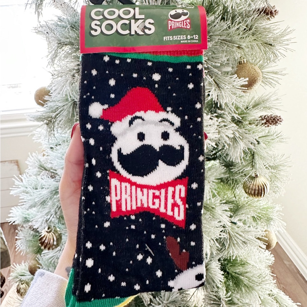 NEW Cool Socks Pringles Holiday Socks